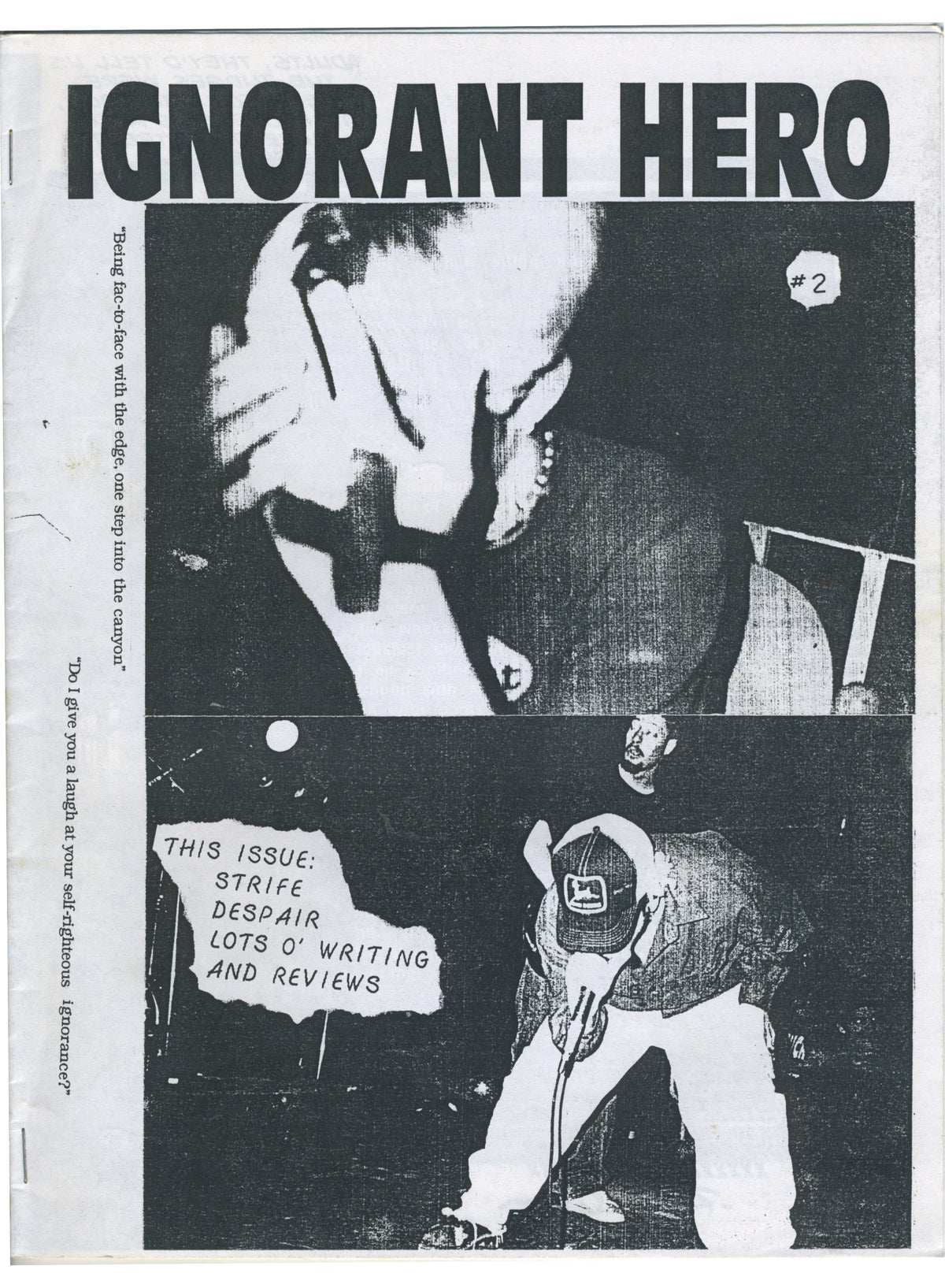 Vintage Ignorant Hero &quot;Straight Edge&quot; Fanzine Issue #2