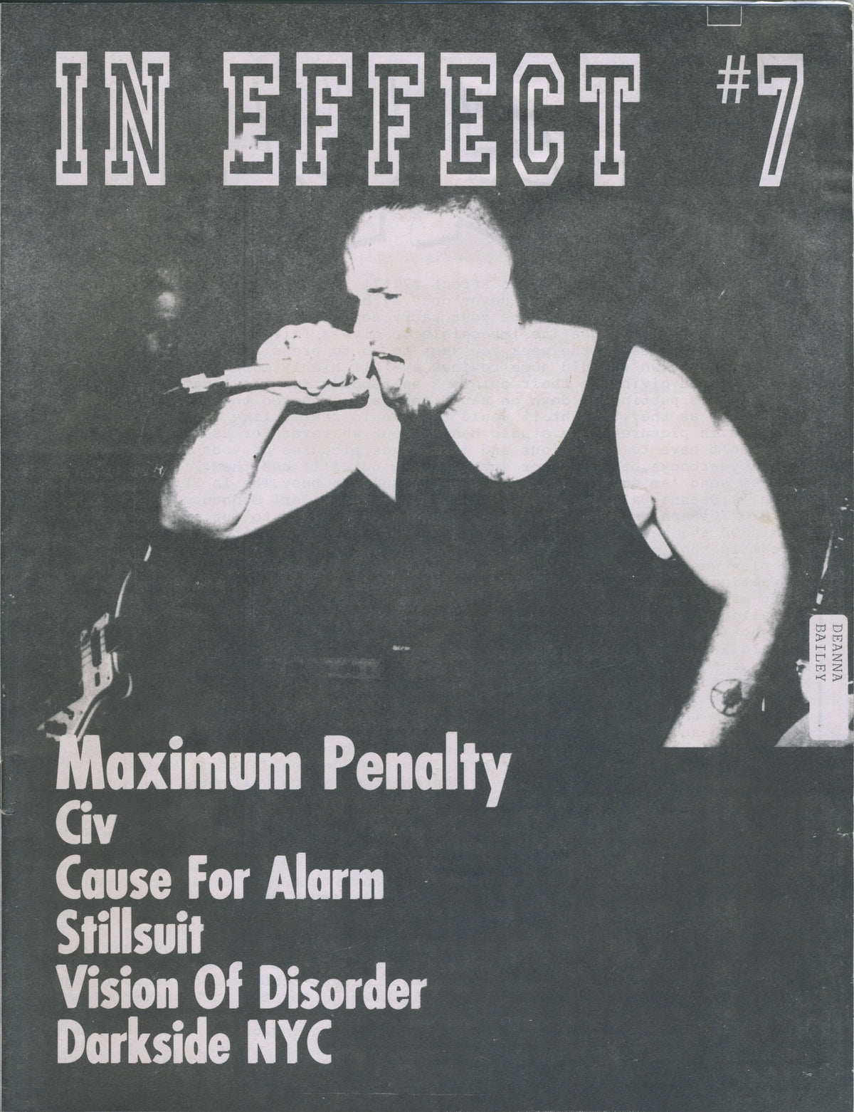 Vintage In Effect Hardcore Fanzine Issue #7