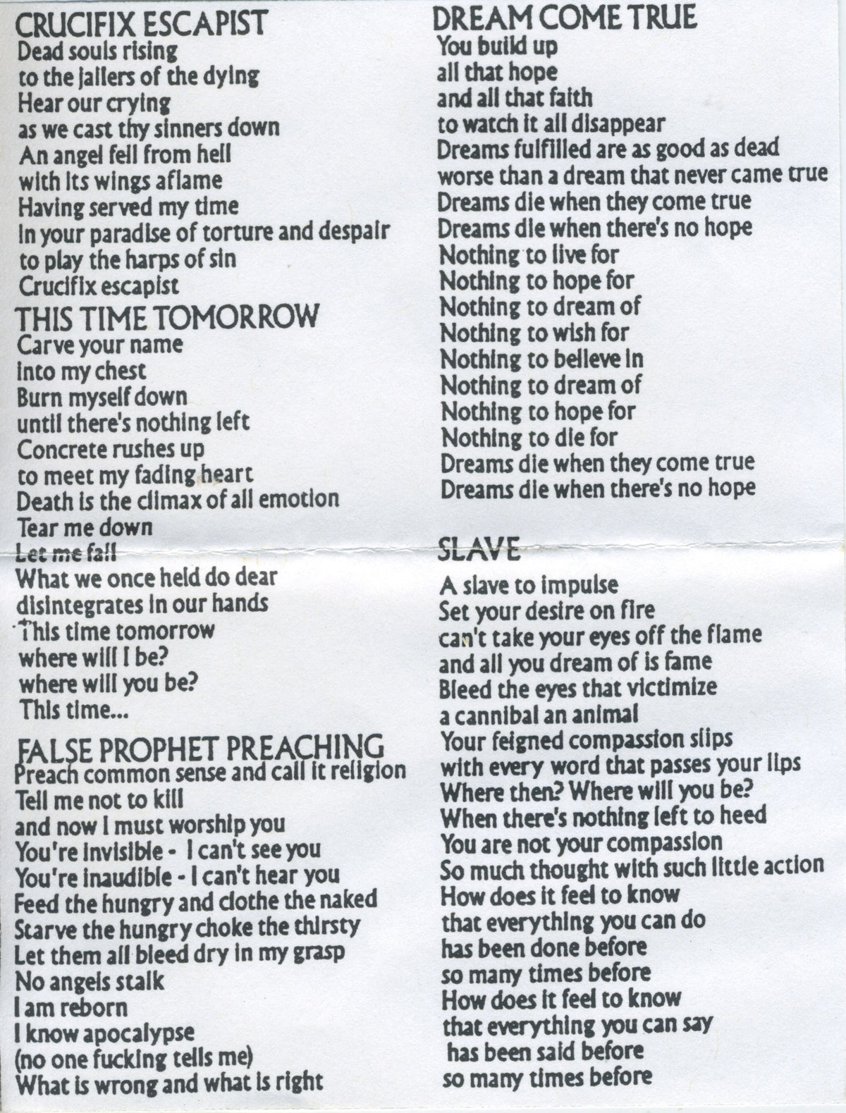 Indecision "Brooklyn, NY Hardcore" '98 Demo Tape
