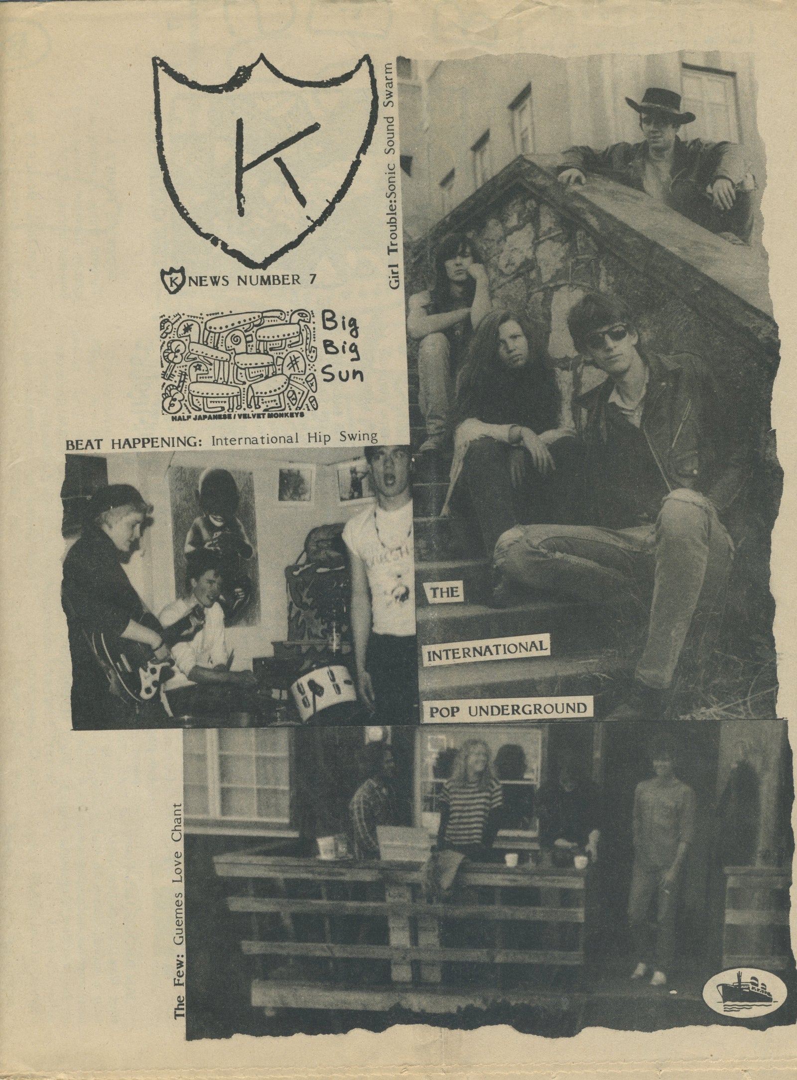 Vintage K Records "The International Pop Underground" Olympia, Washington Newsletter Issue #7 + #9 - jointcustodydc