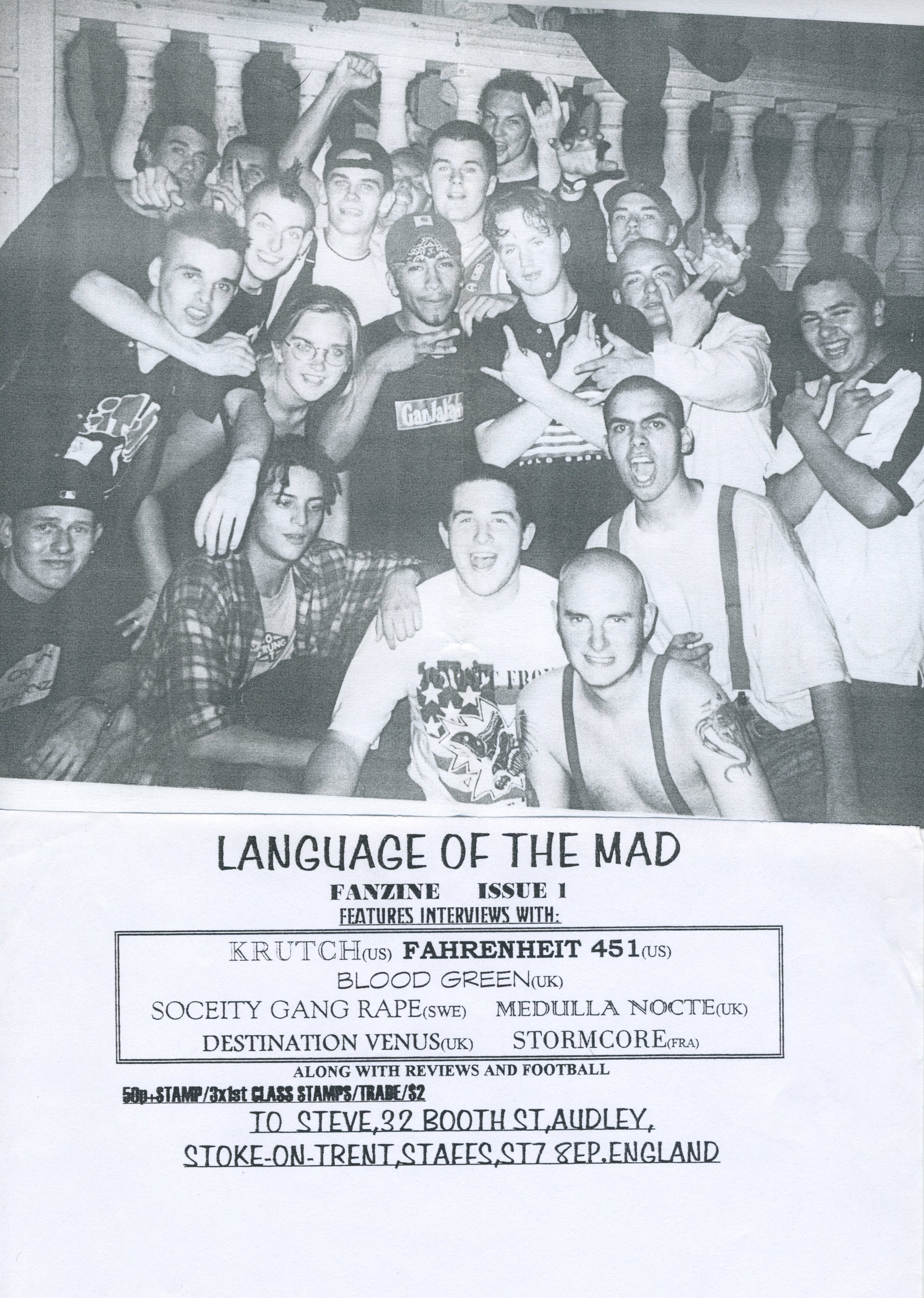 Vintage Language Of The Mad Stoke On Trent Hardcore Soccer Fanzine 