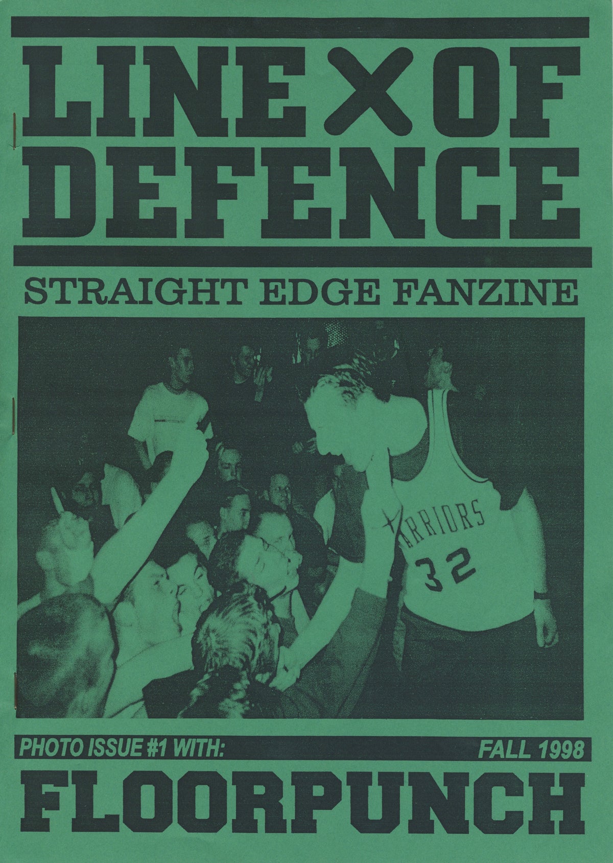 Vintage Line Of Defence &quot;Straight Edge&quot; Fanzine Issue #1 + Sticker