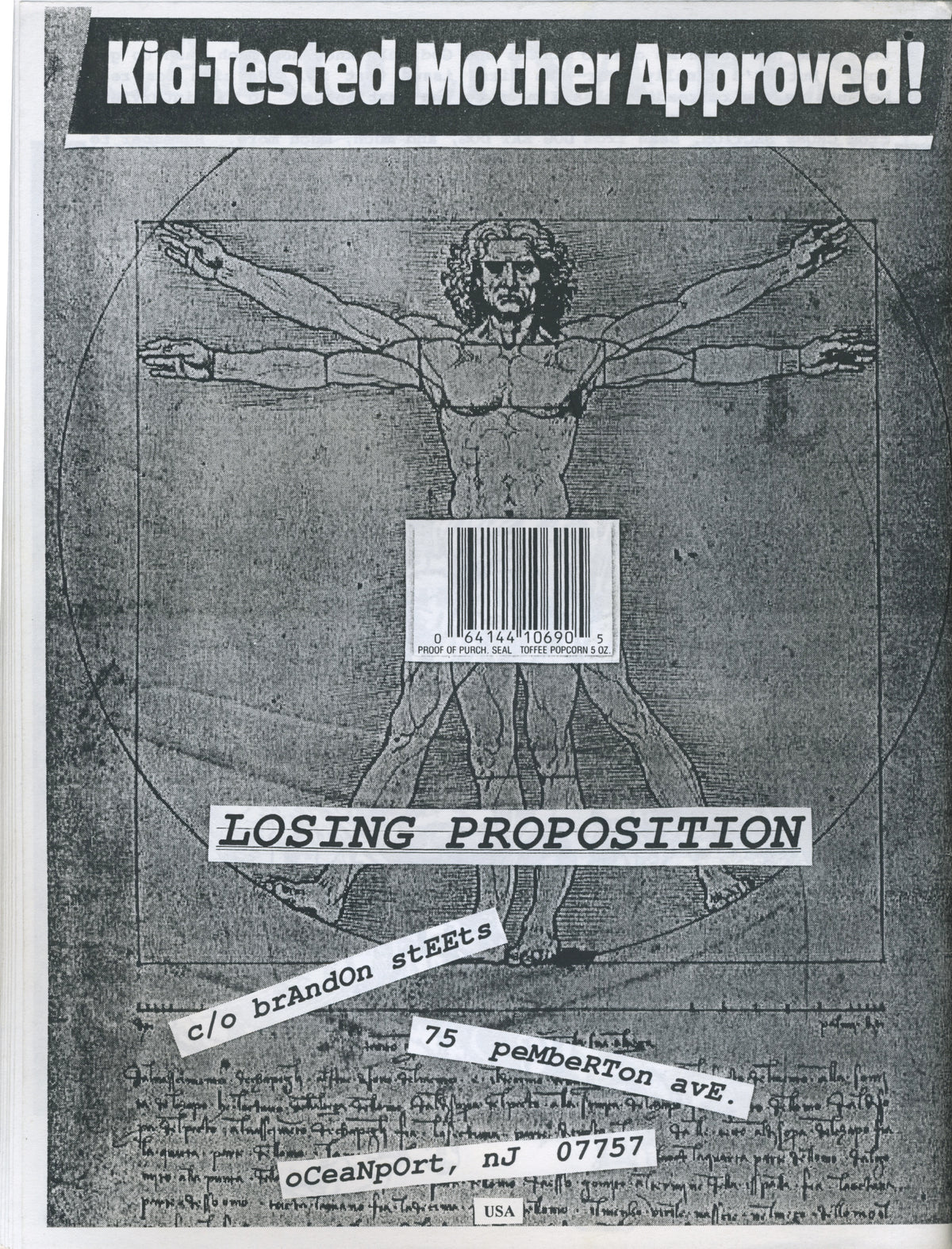 Vintage Losing Proposition &quot;NJHC&quot; Fanzine Issue #1