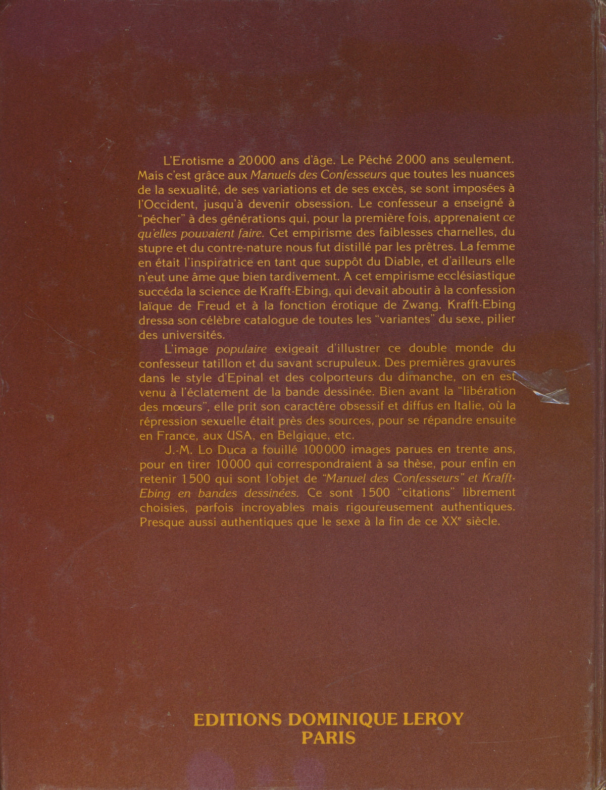 Vintage J.M. Lo Duca "Manuel Des Confesseurs" ET Krafft-Ebing En Bandes Dessinées (French Edition) - jointcustodydc