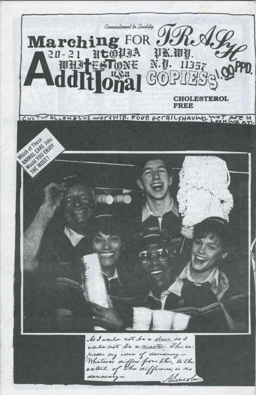 Vintage Marching For Trash "Queens NYC" Hardcore Fanzine Issue #2 - jointcustodydc