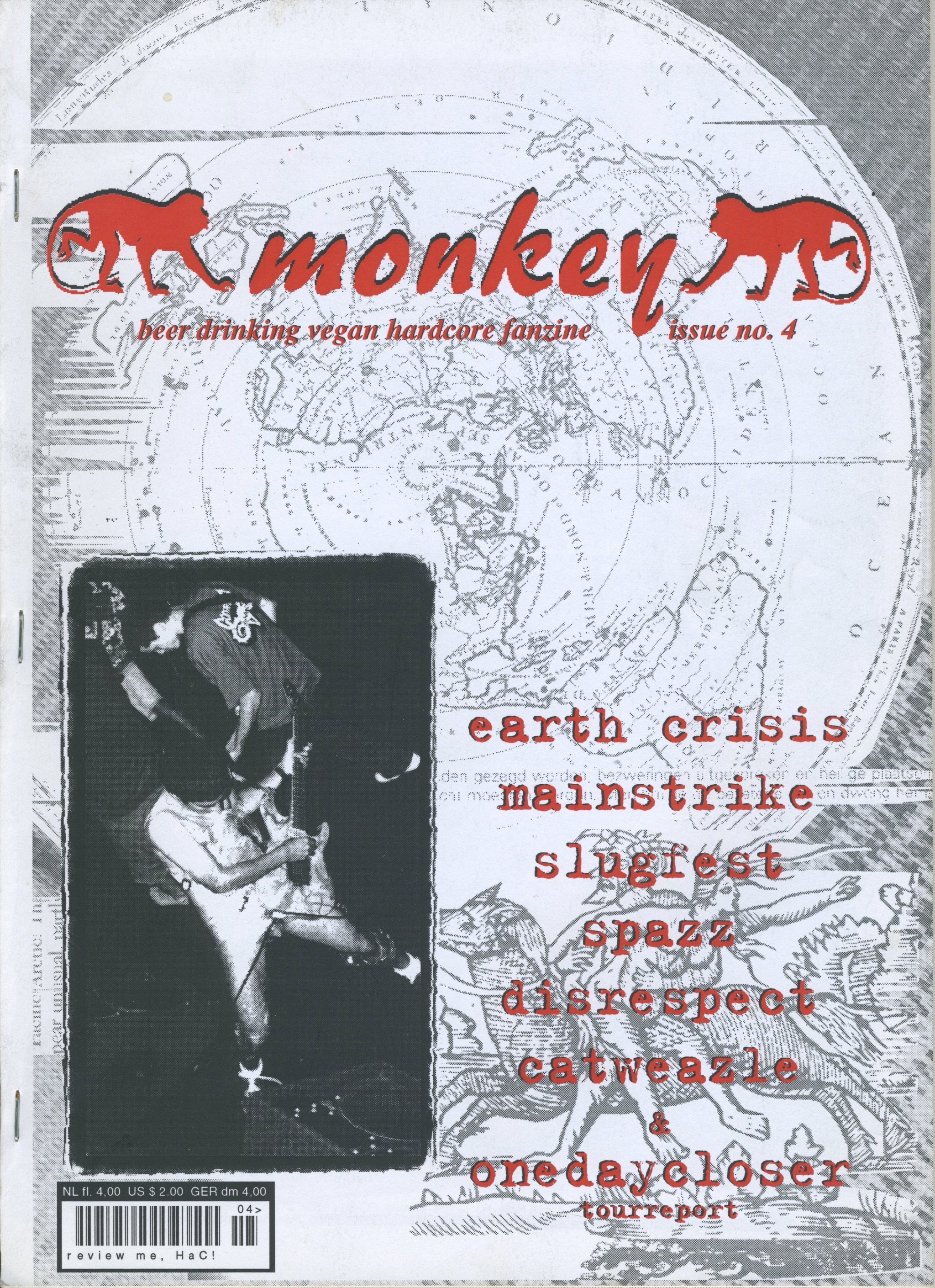 Vintage Monkey "Vegan Hardcore" Fanzine Issue #4 - jointcustodydc Vintage Monkey "Vegan Hardcore" Fanzine Issue #4 - jointcustodydc