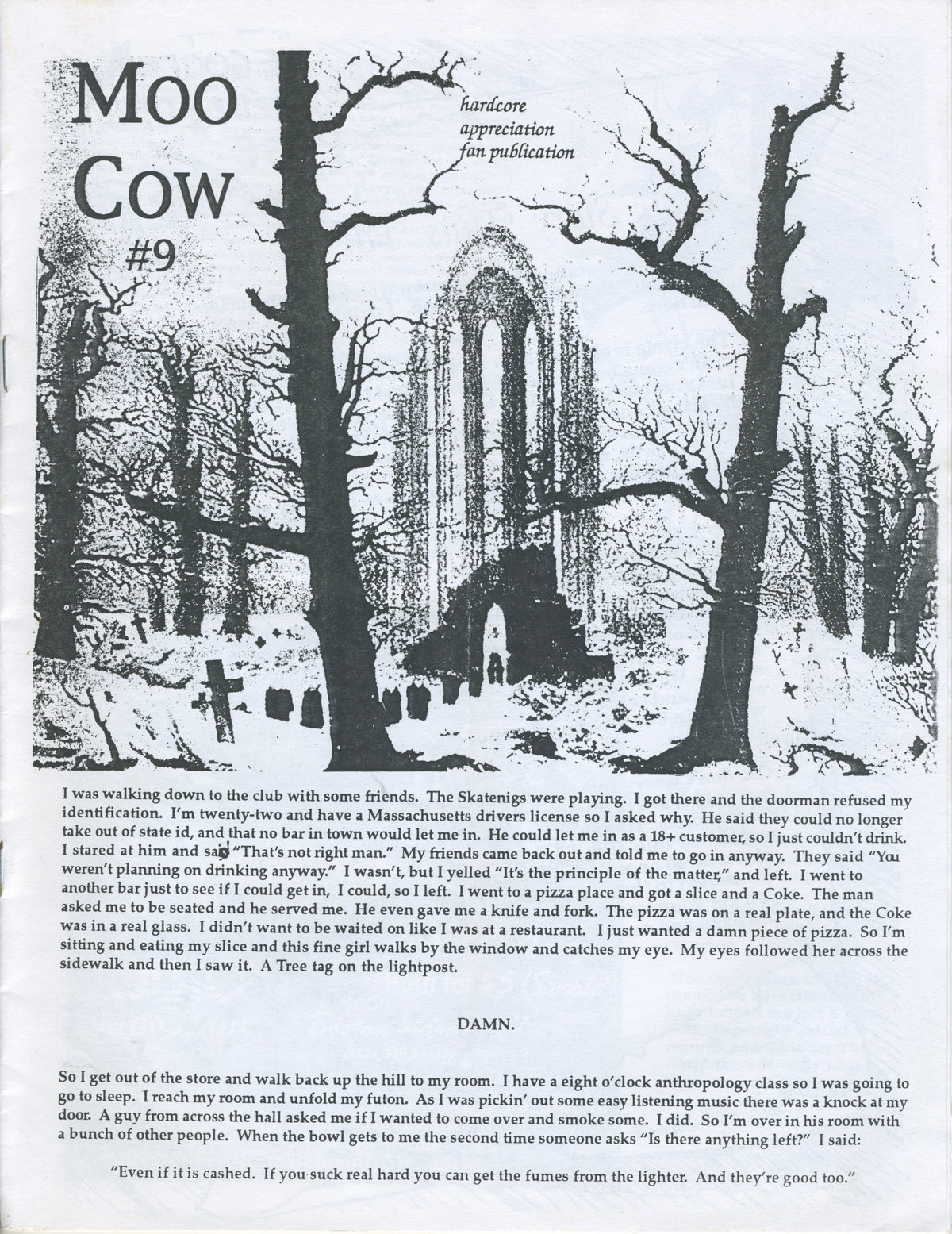 Vintage Moo Cow Fanzine &quot;MA Hardcore&quot; Final Issue #9