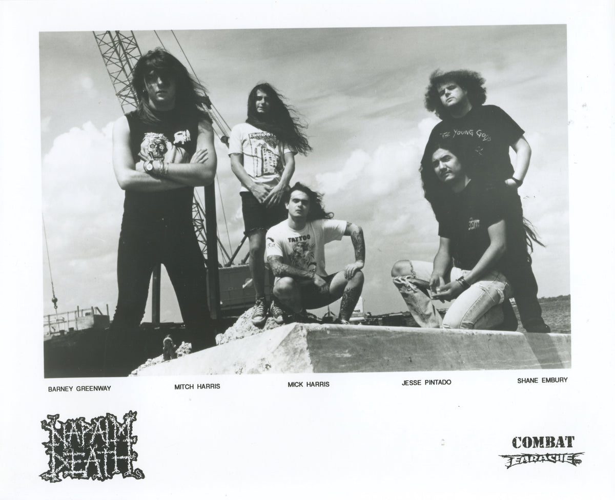 Vintage Napalm Death "Earache Combat" Glossy Promo Press Photo
