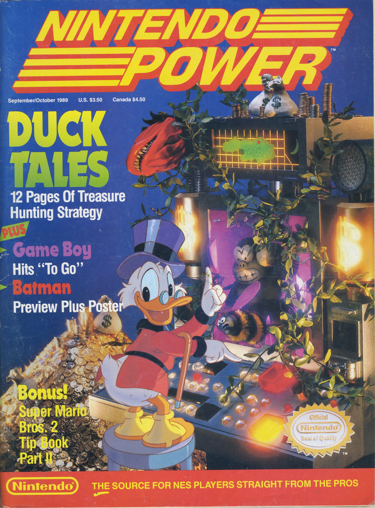 Vintage Nintendo Power Magazine &quot;Duck Tales&quot; Issue #8 &#39;89