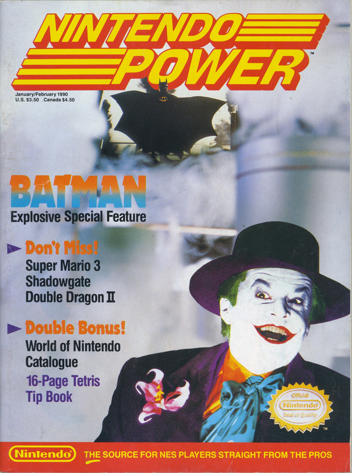 Vintage Nintendo Power Magazine &quot;The Joker&quot; Issue #10 &#39;90