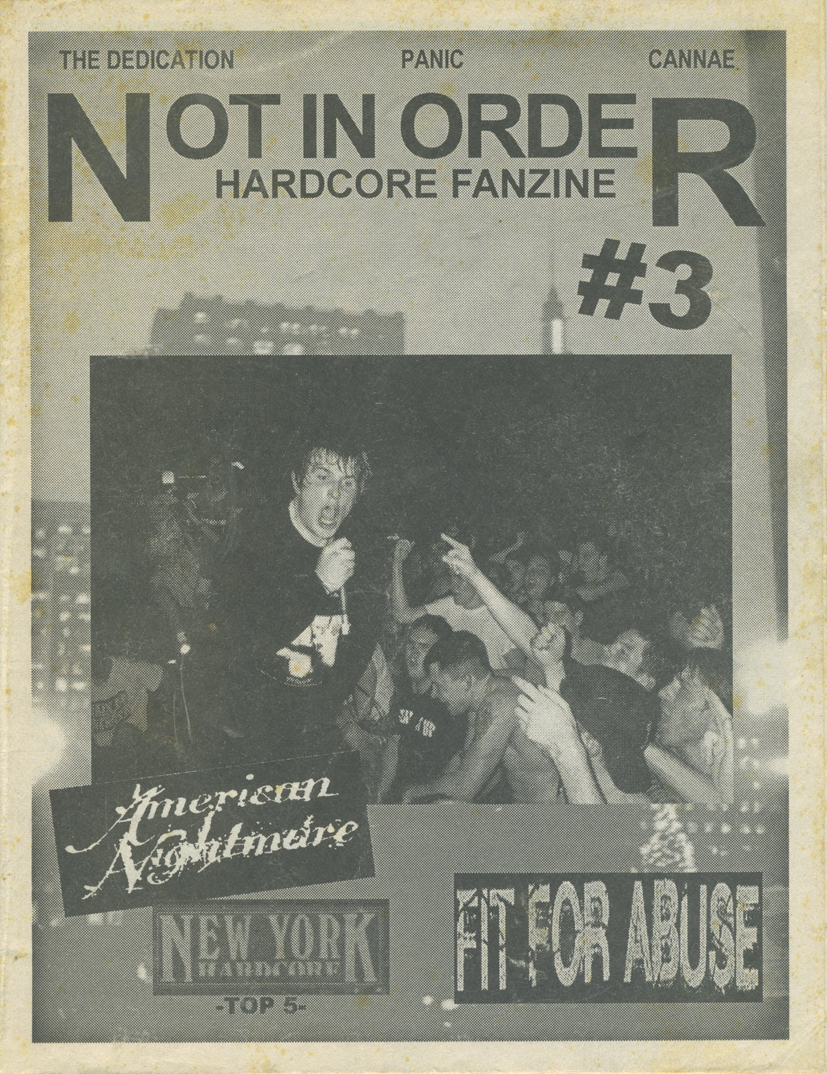 Vintage Not In Order Hardcore Fanzine Issue #3 - jointcustodydc
