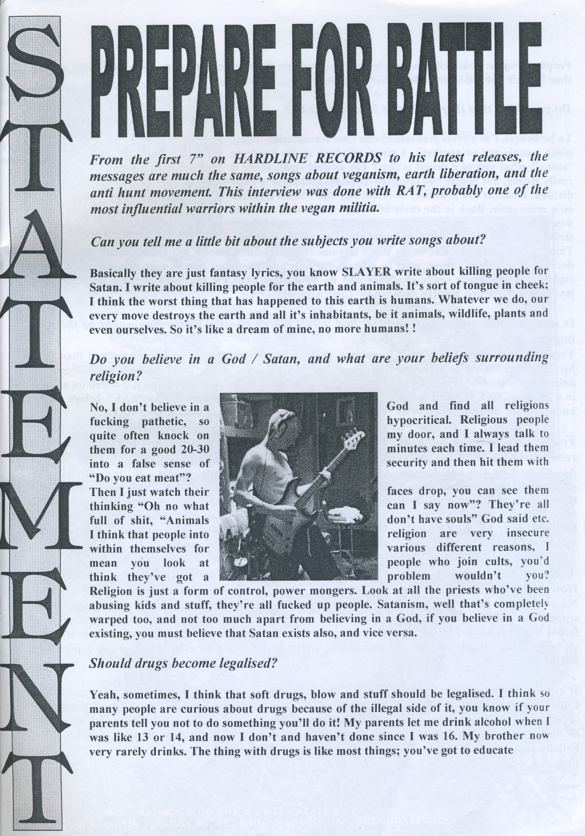 Vintage Now Is The Time For War &ldquo;UK Vegan Straight Edge&rdquo; Fanzine 