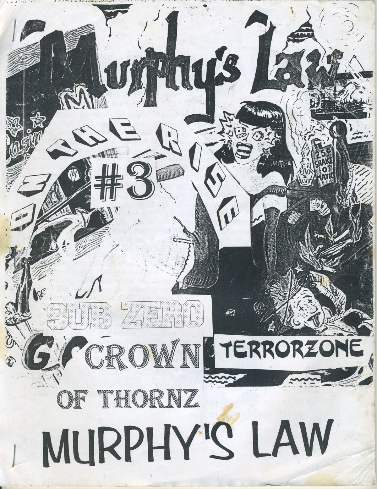 Vintage On The Rise &quot;NJHC&quot; Fanzine Issue #3 Crown Of Thornz Terrorzone