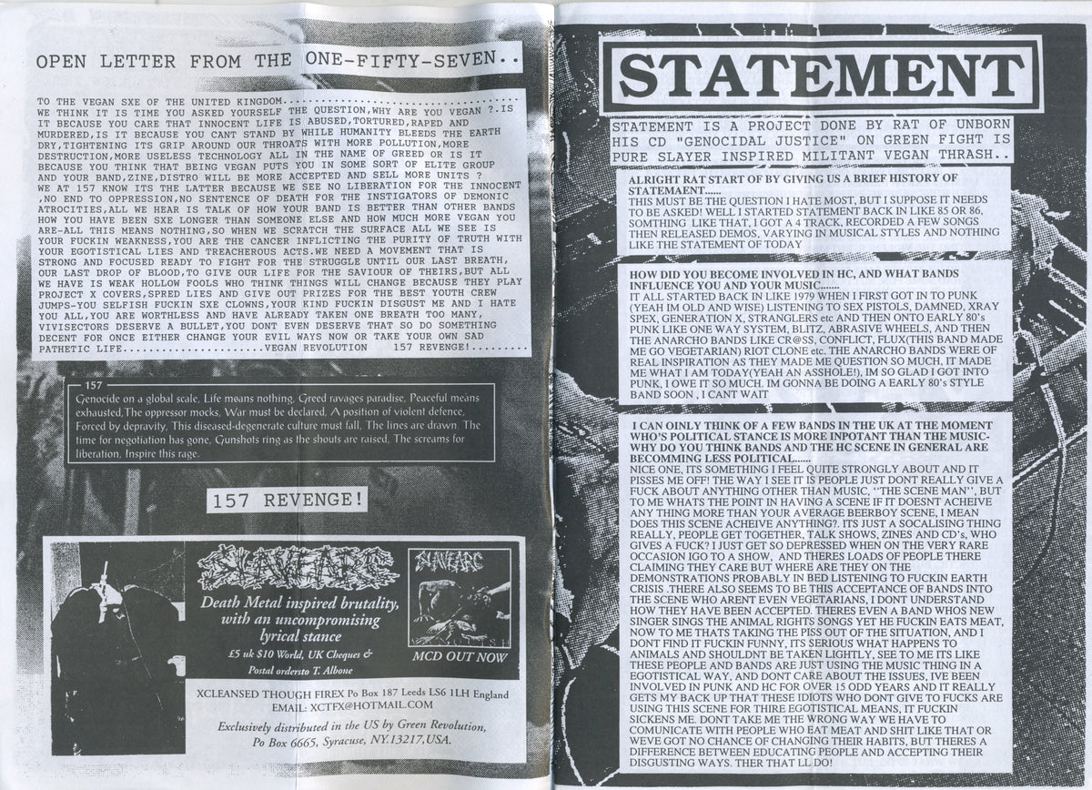 Vintage OneXLaw &quot;UK Vegan Straight Edge&quot; Fanzine