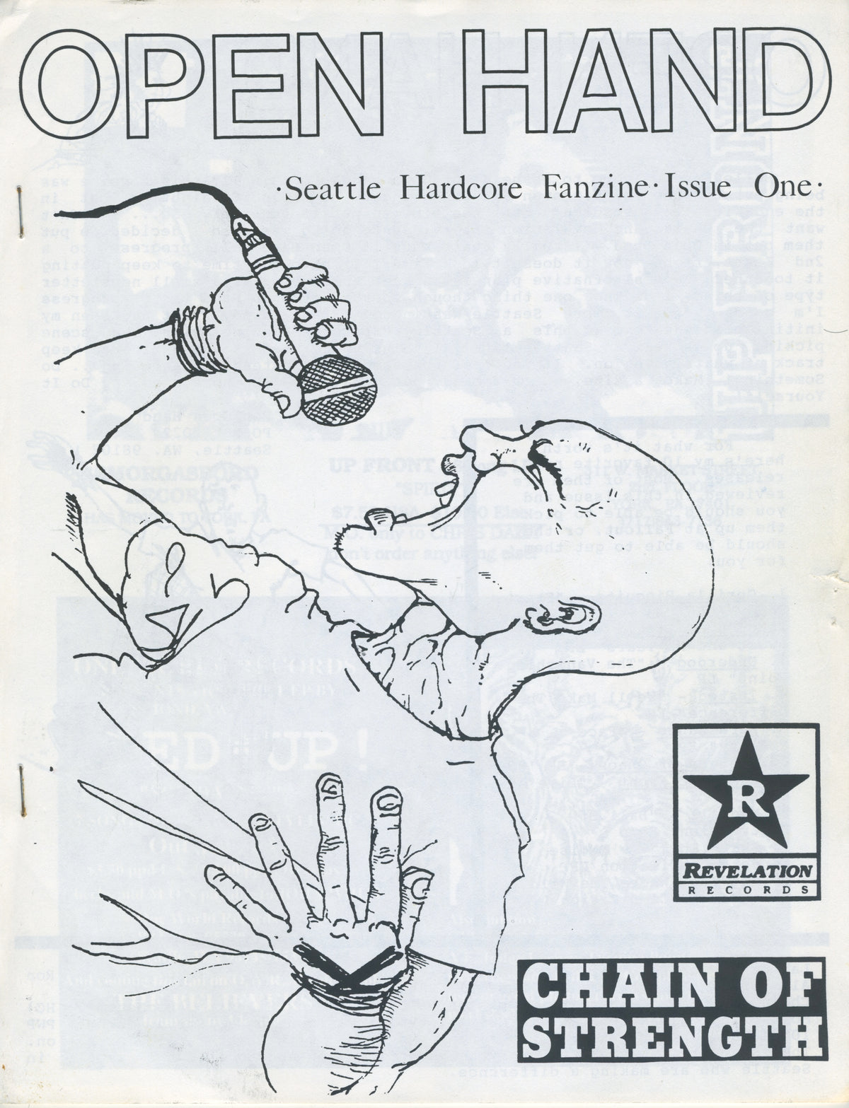 Vintage Open Hand &quot;Issue #1&quot; Seattle Hardcore Fanzine