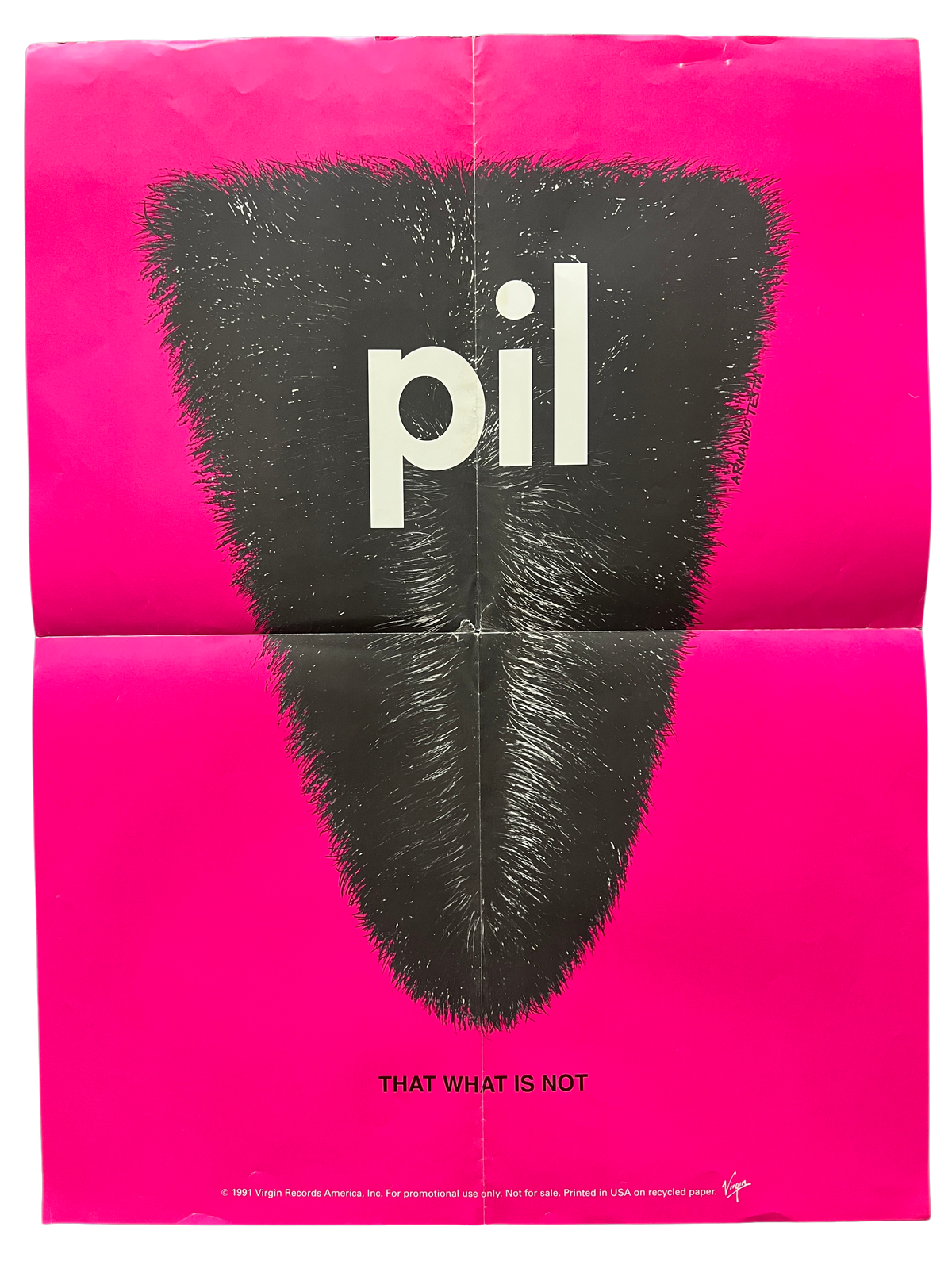 Vintage Public Image Ltd. &quot;That What Is Not&quot; Promo Poster &#39;91