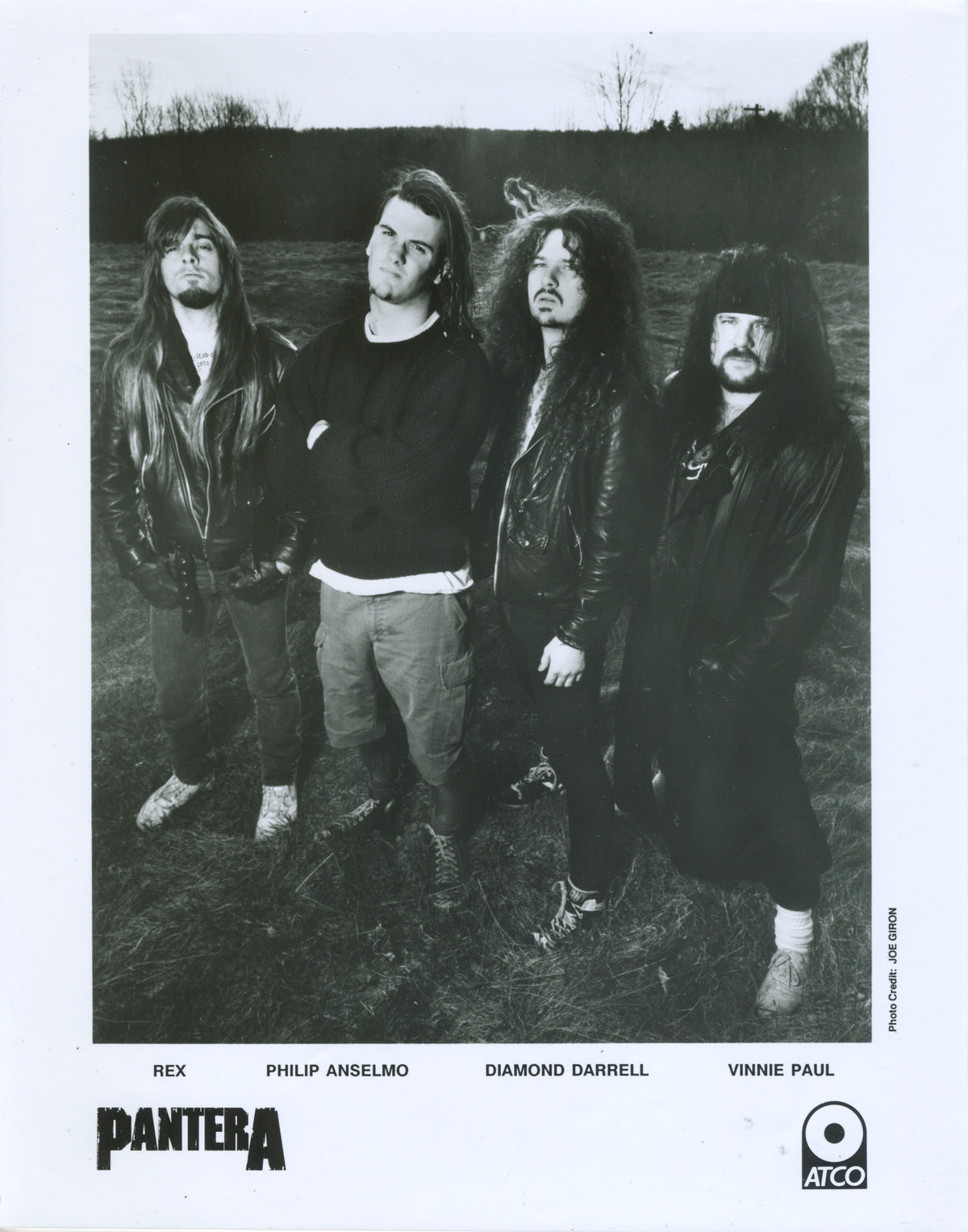 Vintage Pantera "Cowboys From Hell" ATCO Promotional Press Photo