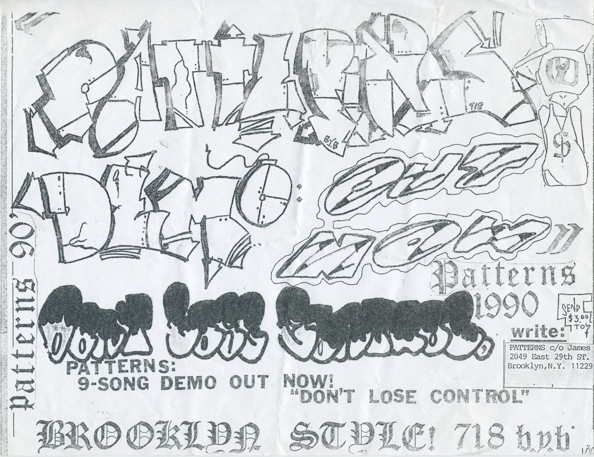 Vintage Patterns &quot;NYHC&quot; &#39;90 Demo Flyer