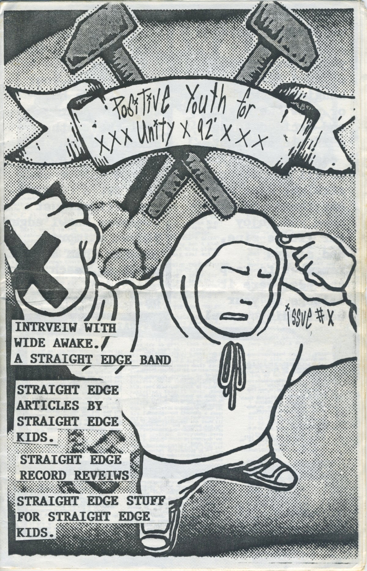 Vintage Positive Youth For Unity Fanzine "XXX" '92 Issue #X - jointcustodydc