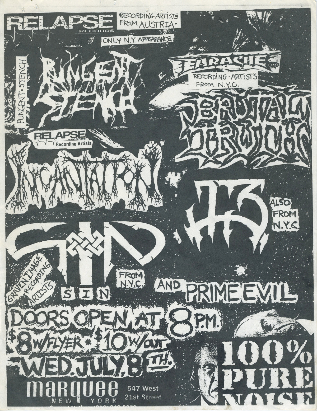 Vintage Pungent Stench Brutal Truth Incantation 13 Sin Prime Evil Mar vintage-pungent-stench-brutal-truth-incantation-13-sin-prime-evil-mar