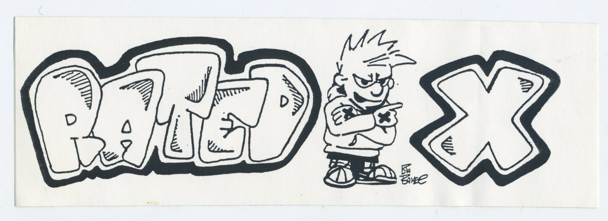 Vintage Rated-X Fanzine &quot;Bill Baker&quot; Wide Starliner Sticker