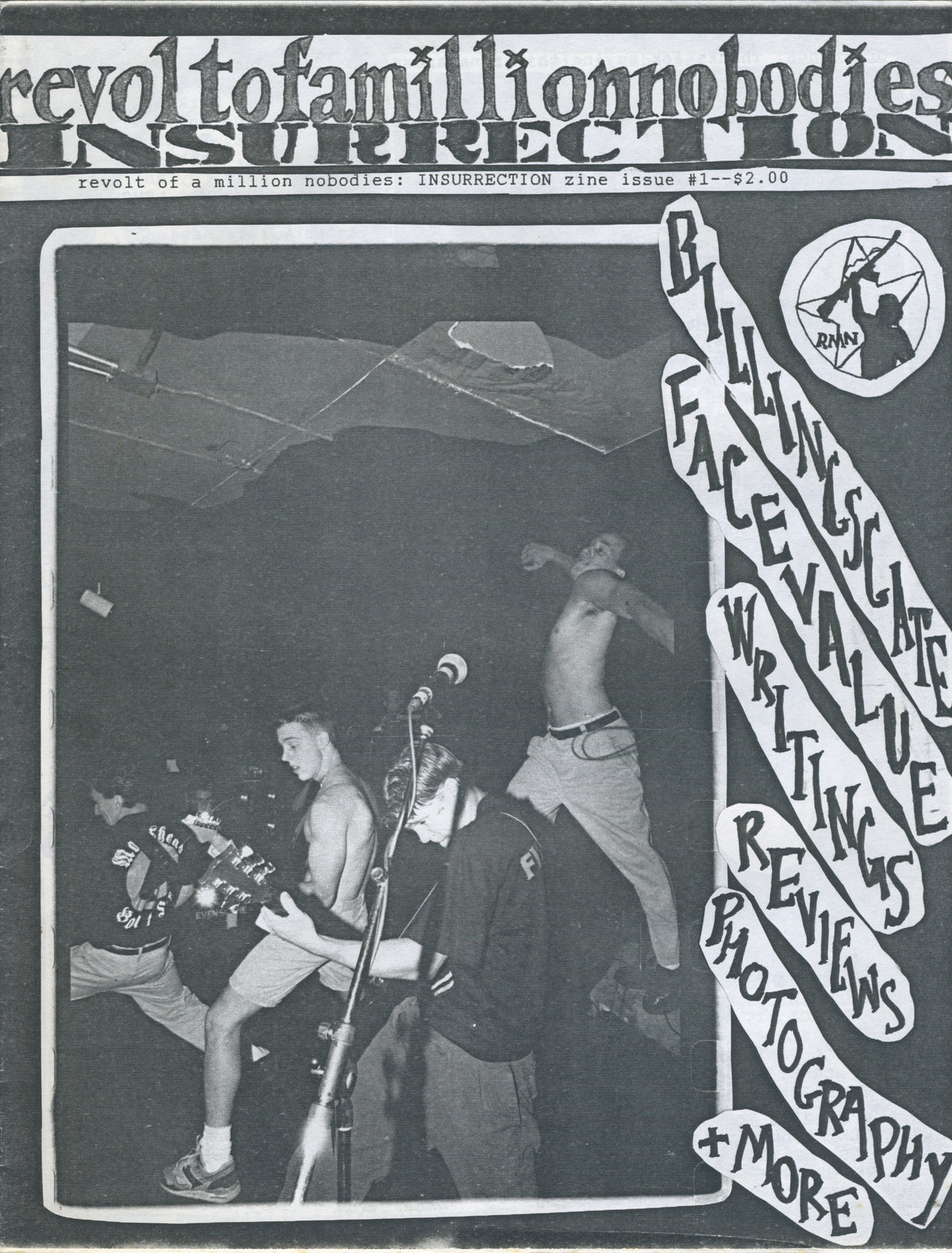 Vintage Revolt Of A Million Nobodies: Insurrection Fanzine Issue #1