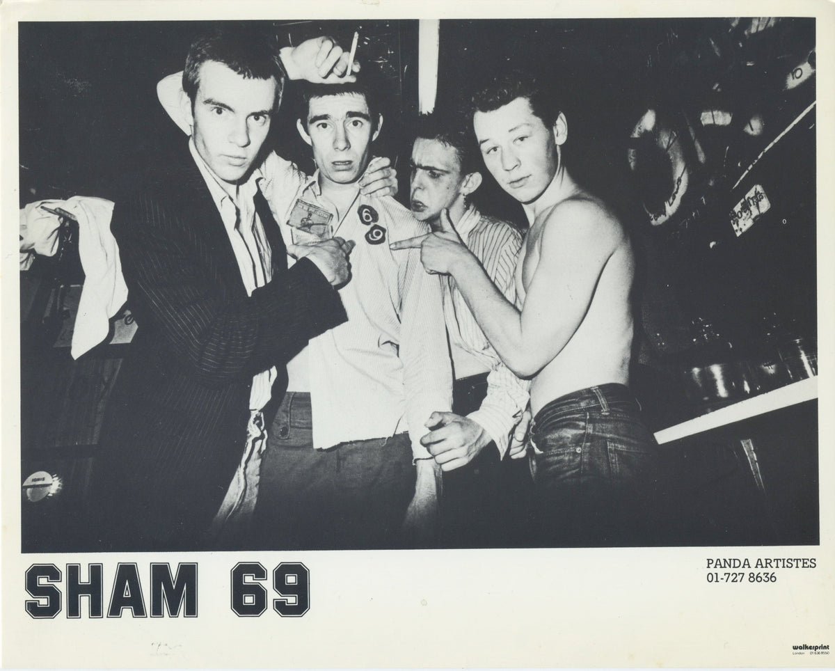Vintage Sham 69 &quot;Panda Artistes Management&quot; Promo Photo Glossy
