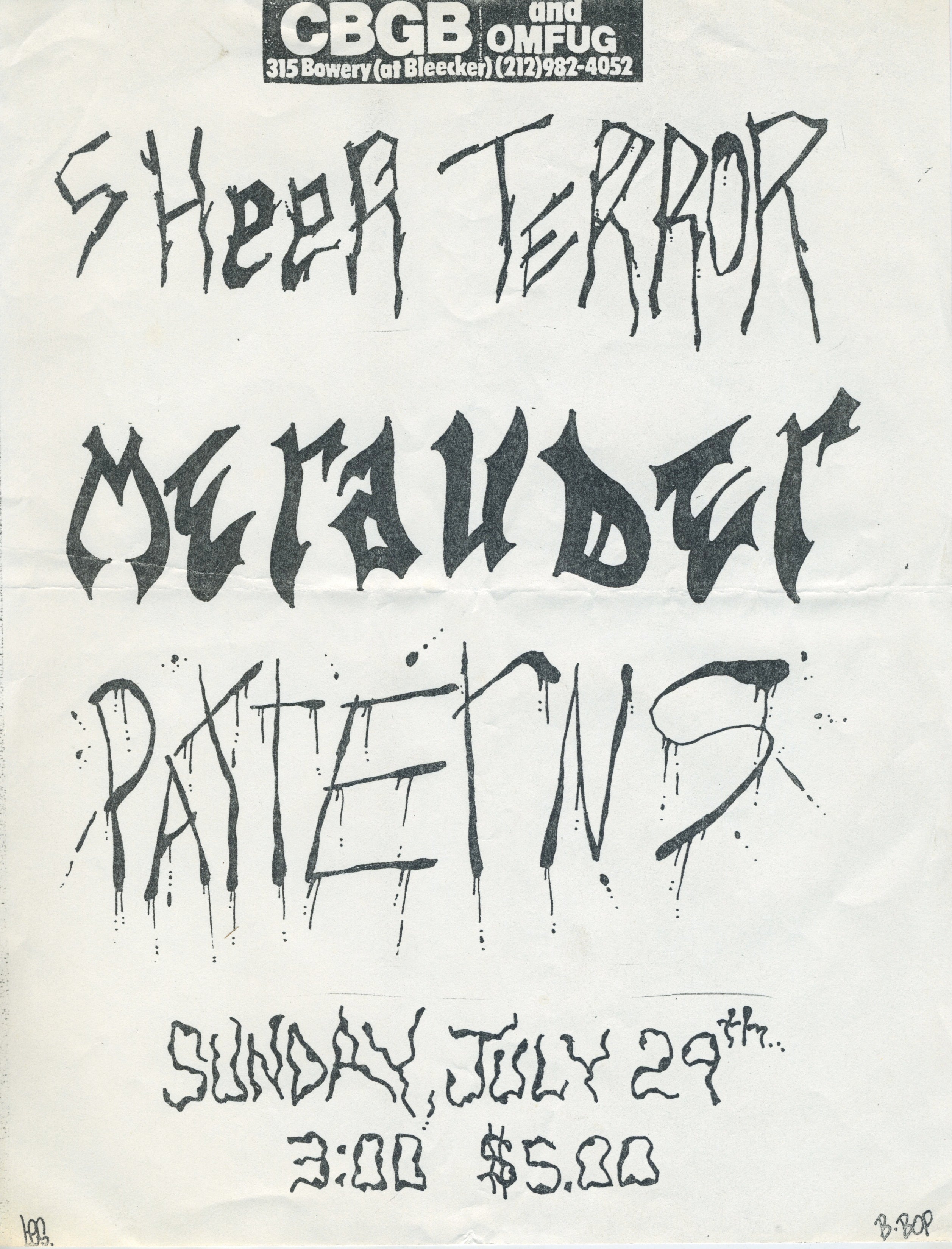 Vintage Sheer Terror Merauder Patterns 