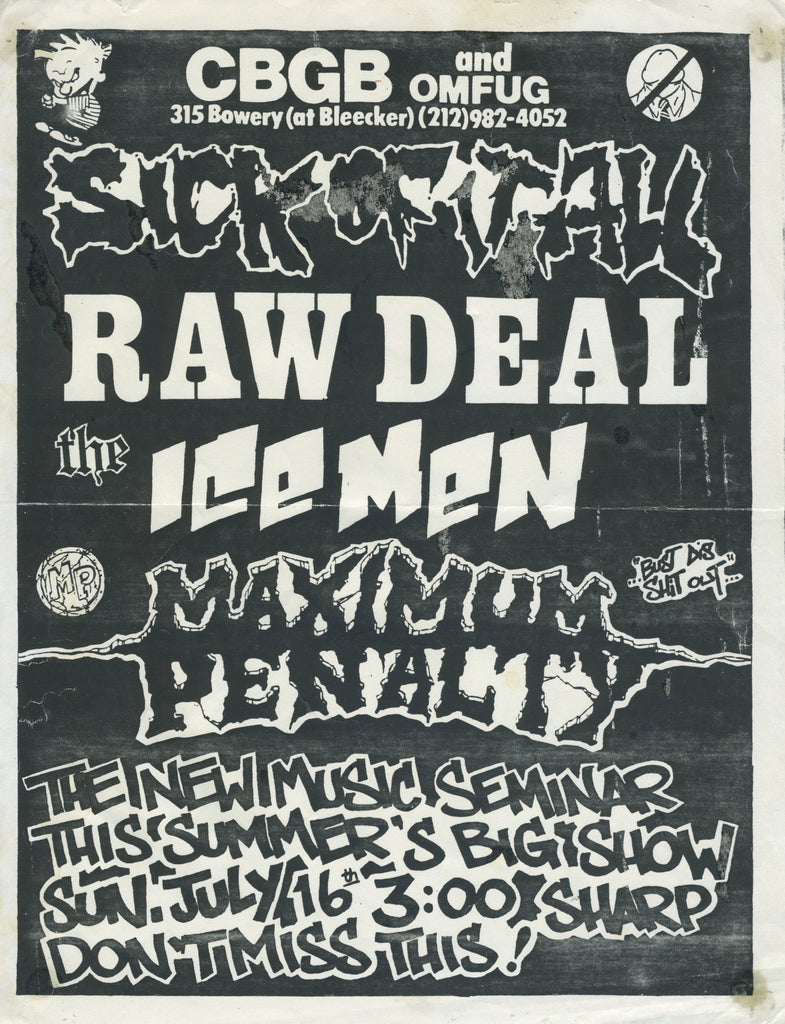 Vintage Sick Of It All Raw Deal The Icemen Maximum Penalty 