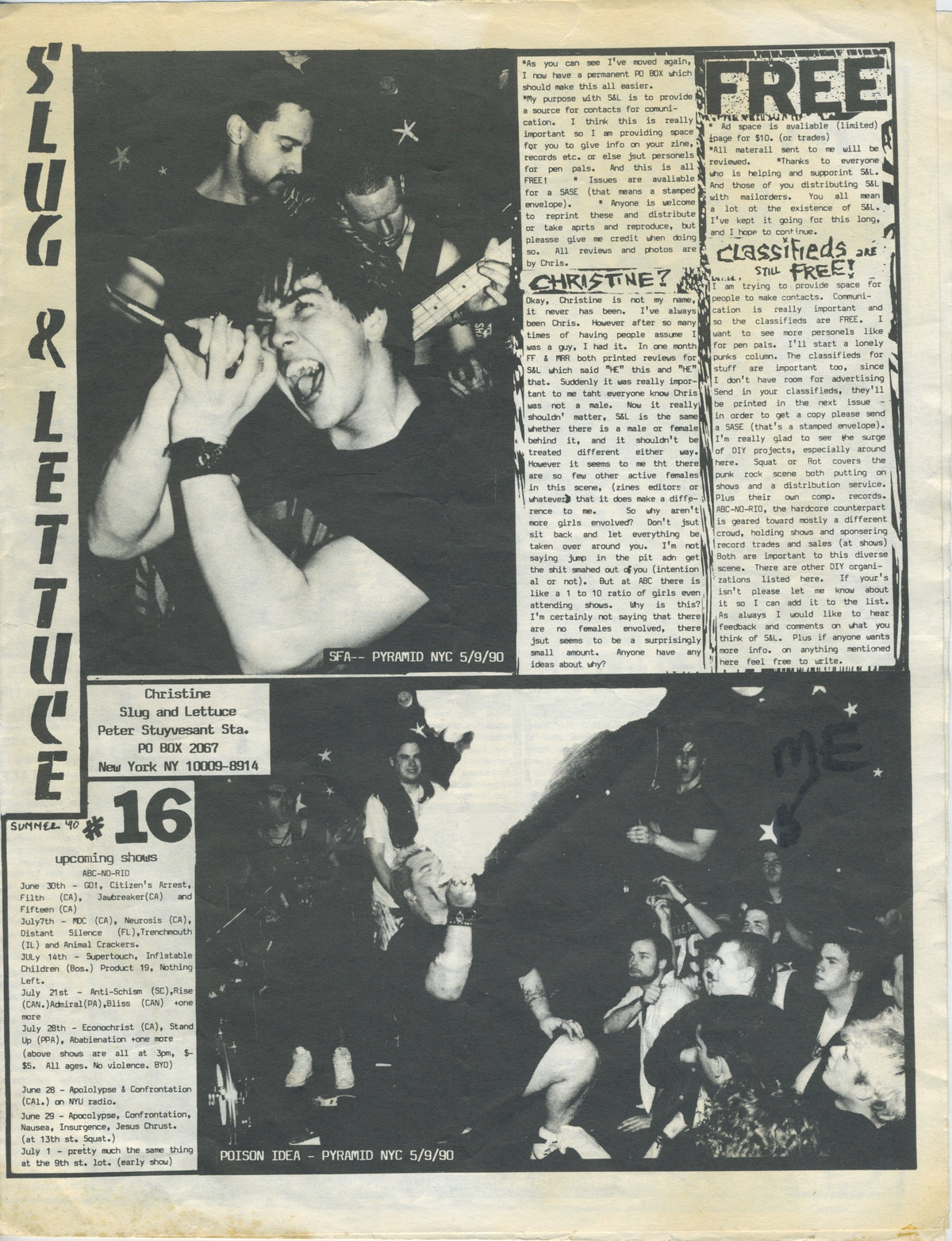 Vintage Slug &amp; Lettuce &quot;Summer &#39;90&quot; Issue #16