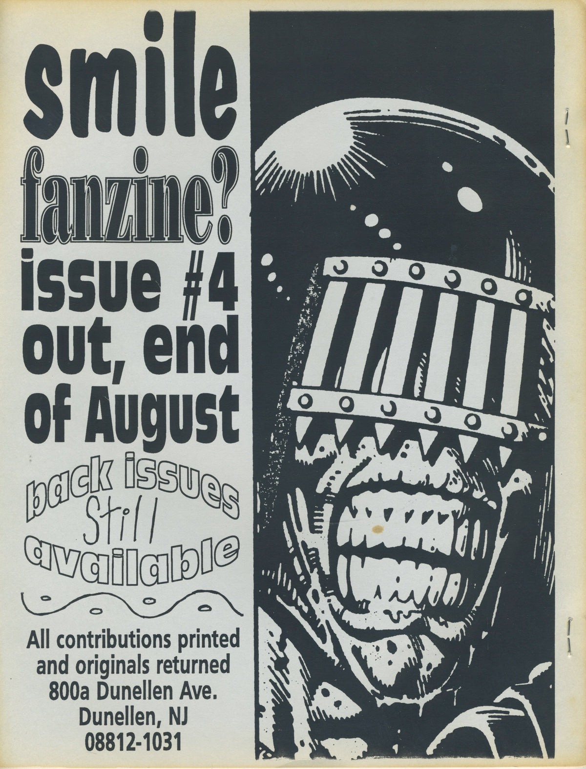 Vintage Smile “NJ Hardcore” Fanzine Issue #3