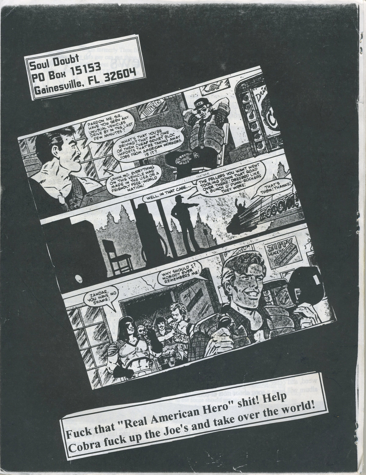 Vintage Soul Doubt &quot;90&#39;s Hardcore&quot; Gainesville, FL Fanzine Issue #7