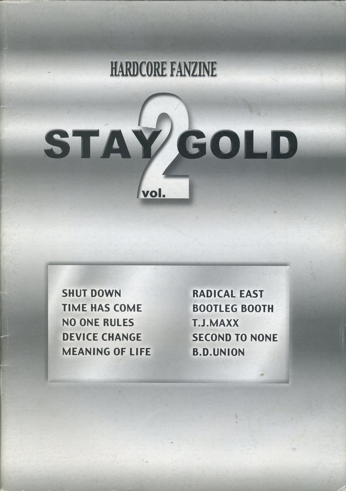 Vintage Stay Gold "Hardcore" Fanzine Issue #2 - jointcustodydc