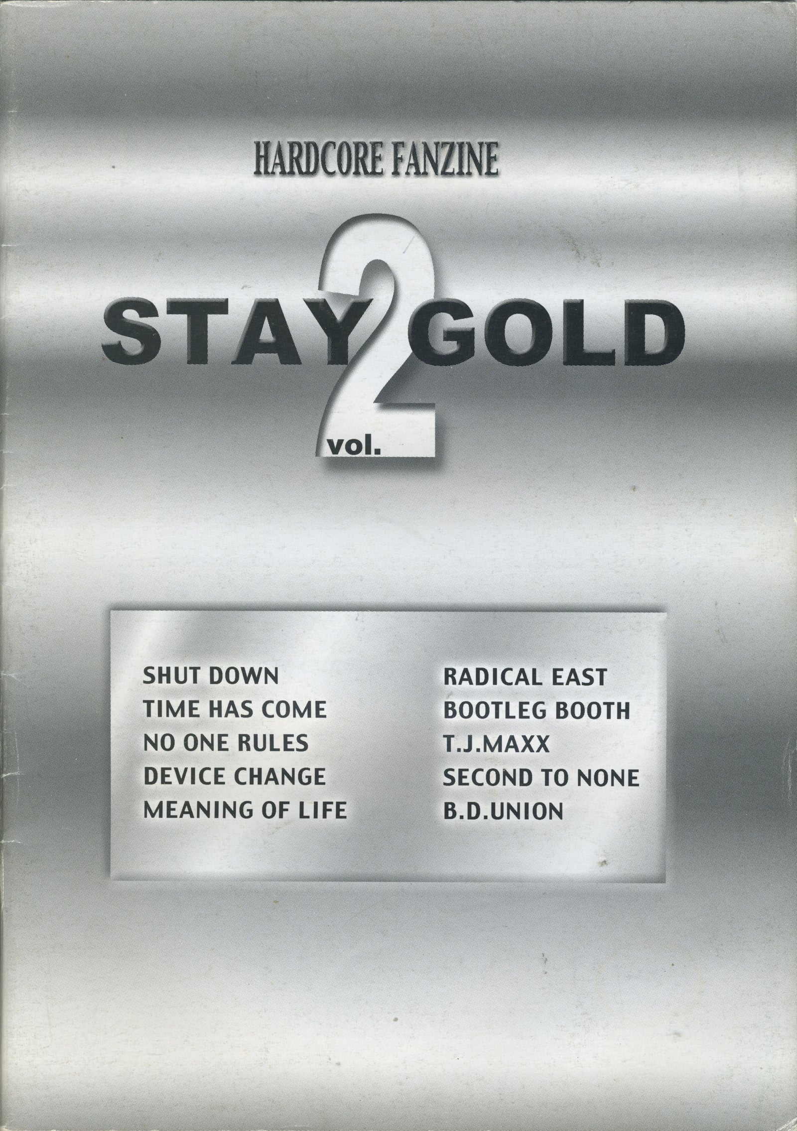 Vintage Stay Gold "Hardcore" Fanzine Issue #2 - jointcustodydc