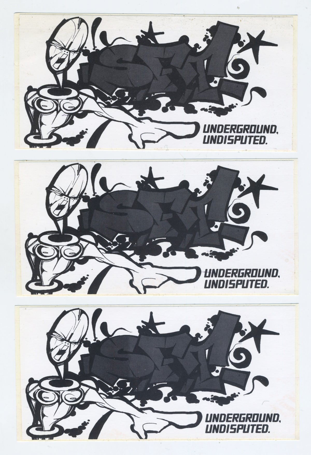Vintage Striving For Togetherness Records "Underground Undisputed" Starliner Sticker Lot - jointcustodydc