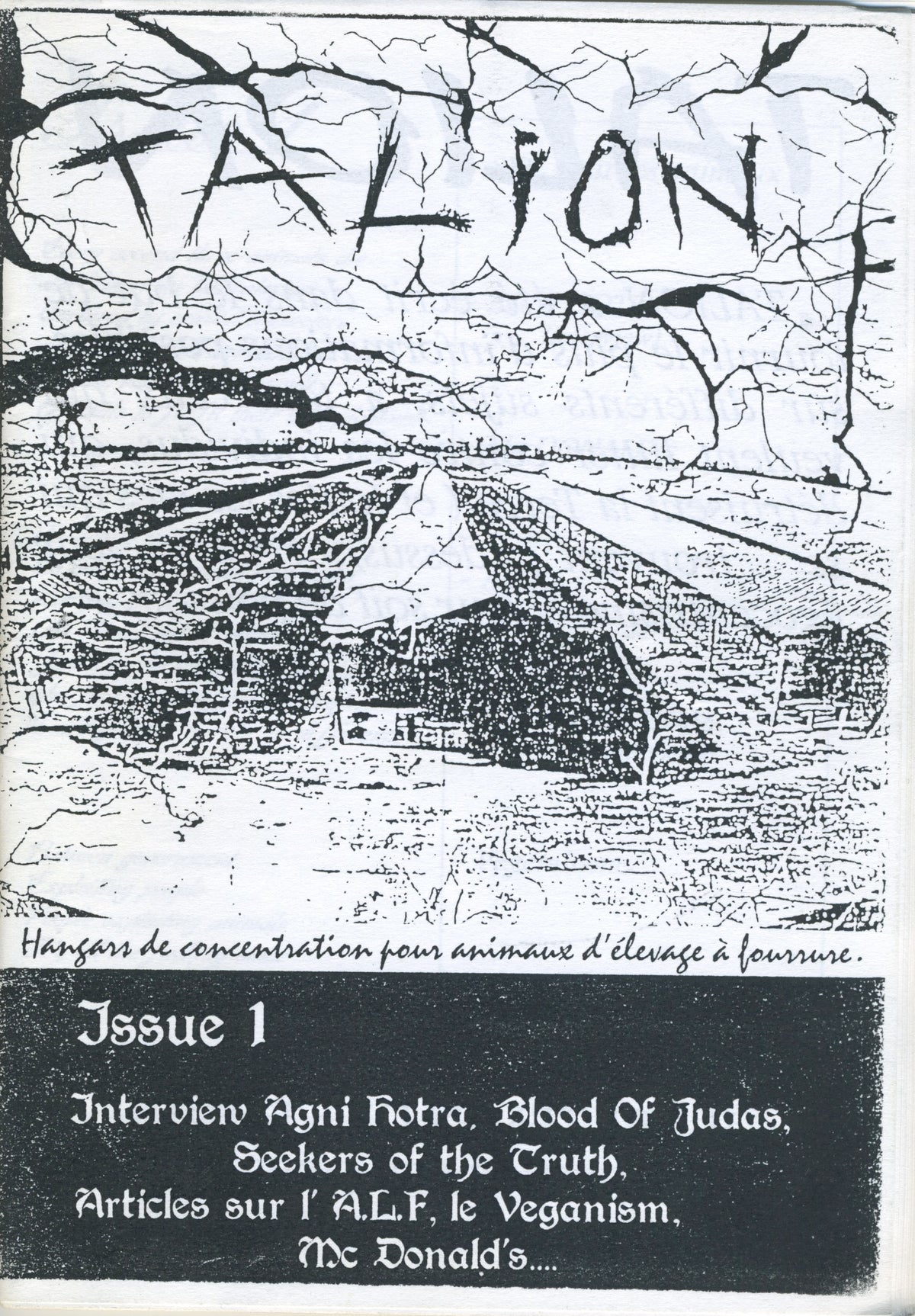 Vintage Talion &quot;French Vegan Straight Edge&quot; Fanzine Issue #1