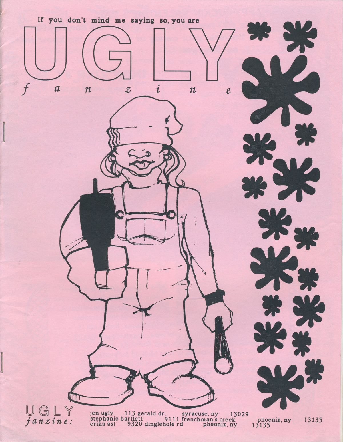 Vintage Ugly Fanzine &quot;Syracuse Vegan Straight Edge&quot; Issue #1