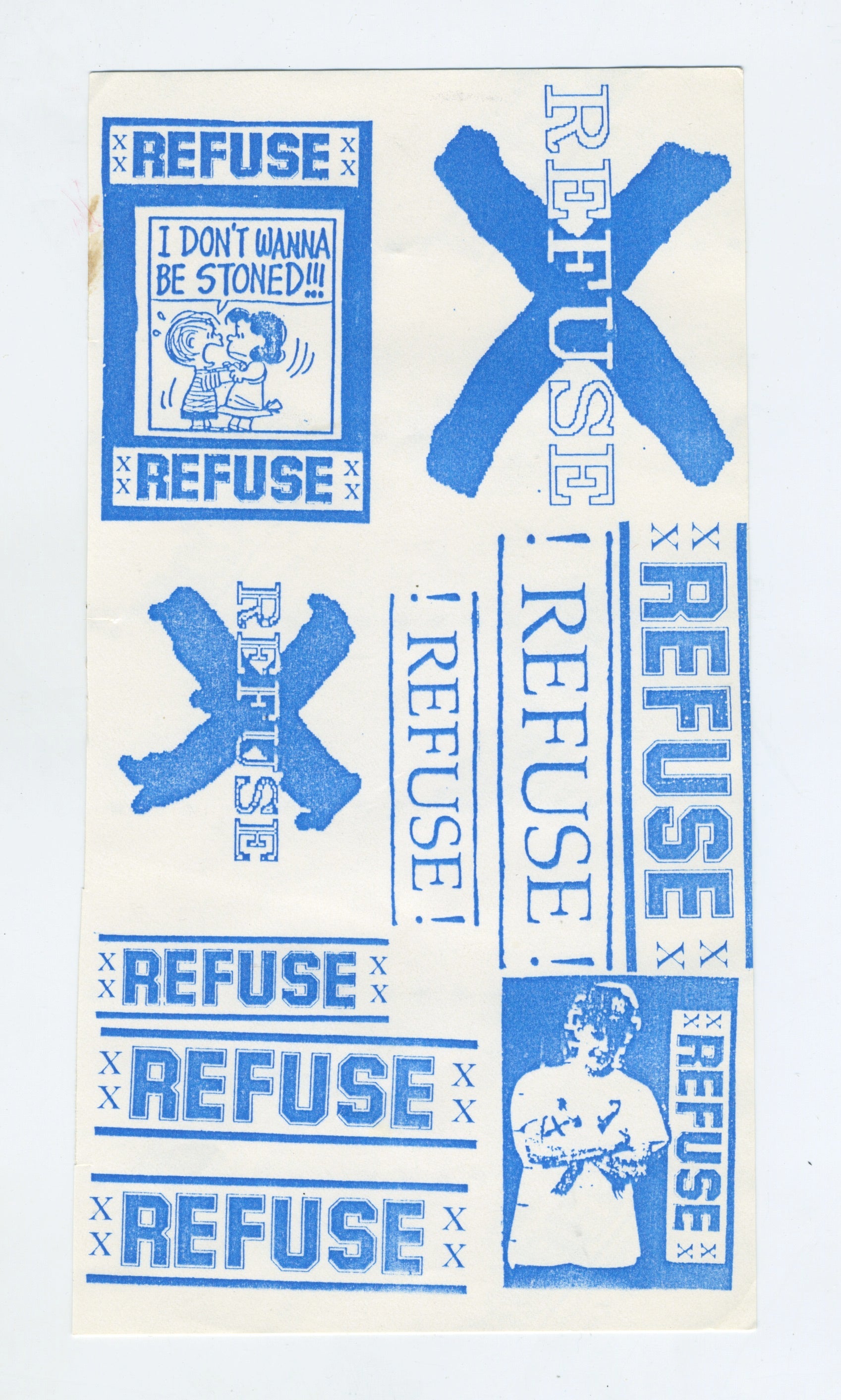 Item Refused Sticker Vintage Uncut Refuse