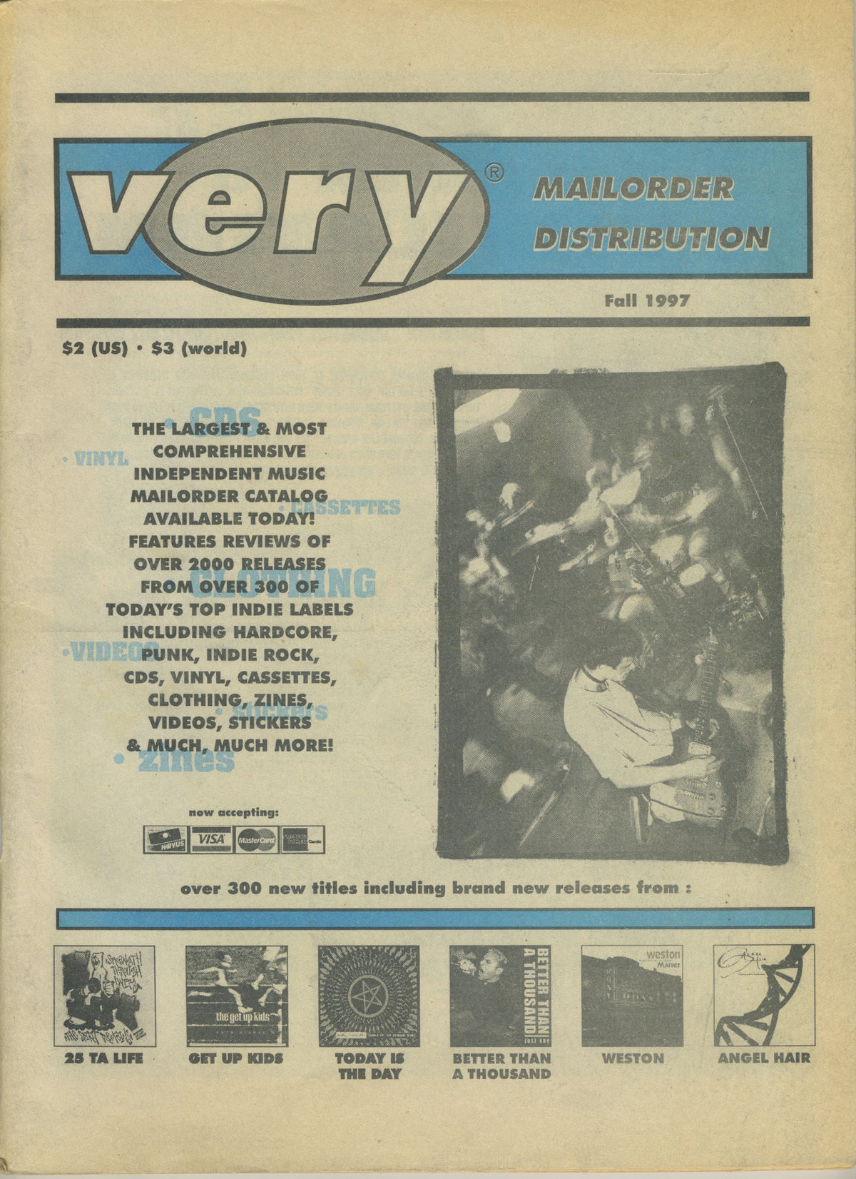Vintage Very Distribution "Hardcore" Mailorder Catalog '97 - jointcustodydc
