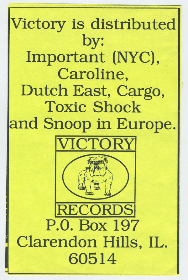 Vintage Victory Records '91 Catalog + Victory Auction List Flyer ...