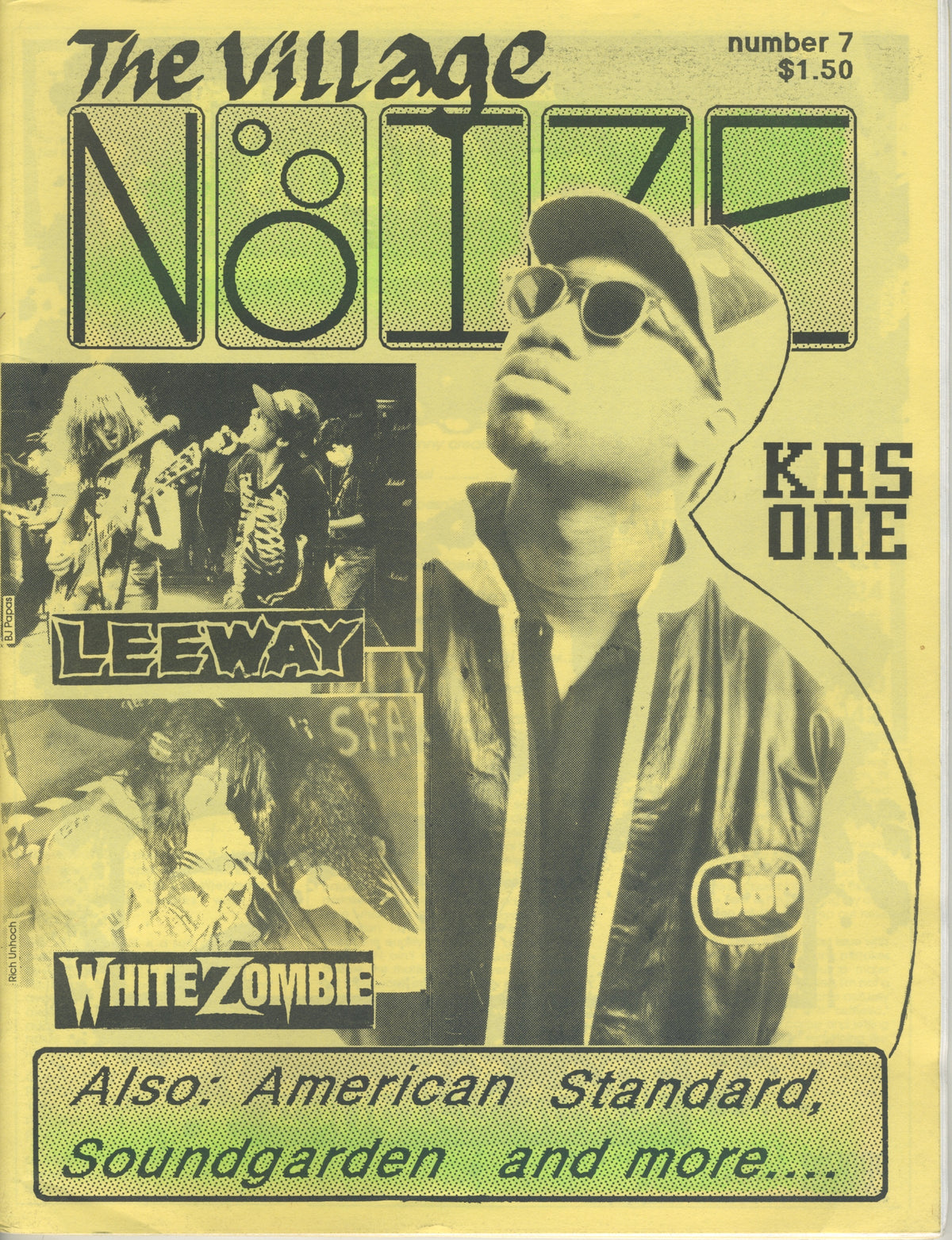 Vintage The Village Noize &quot;Issue #7&quot; Leeway KRS One Fanzine