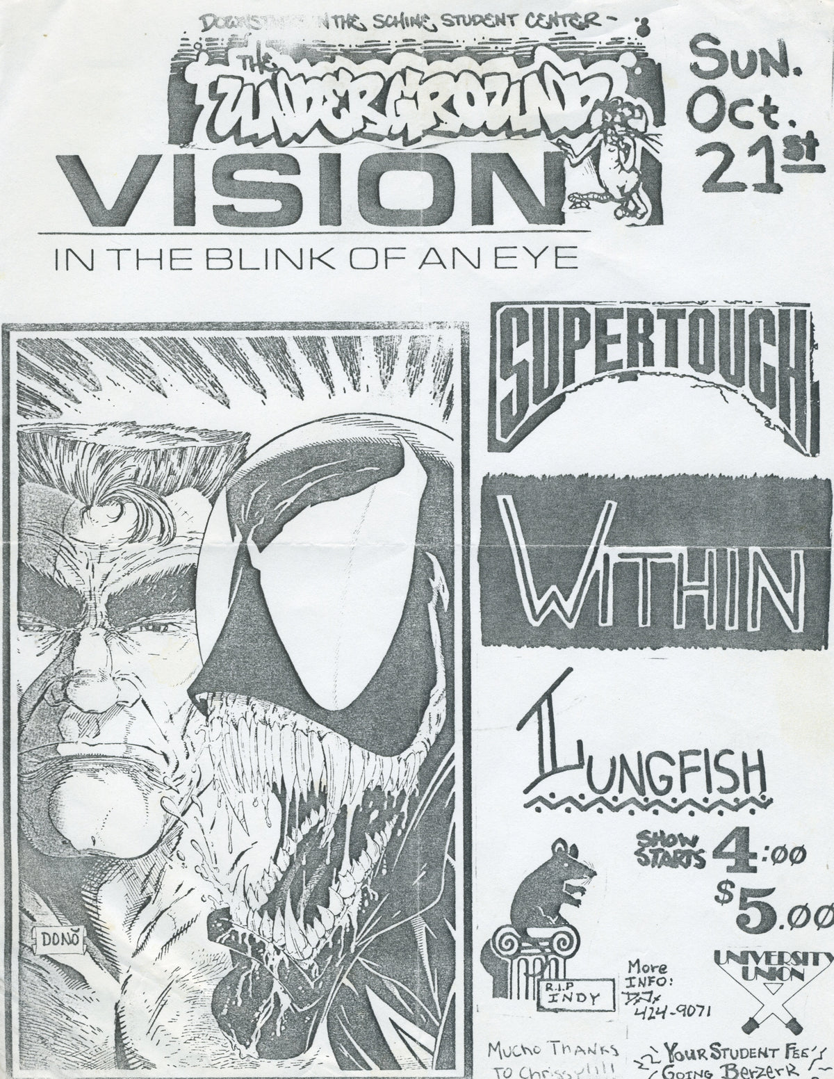 Vision Supertouch Within Lungfish &quot;Syracuse University&quot; Show Flyer