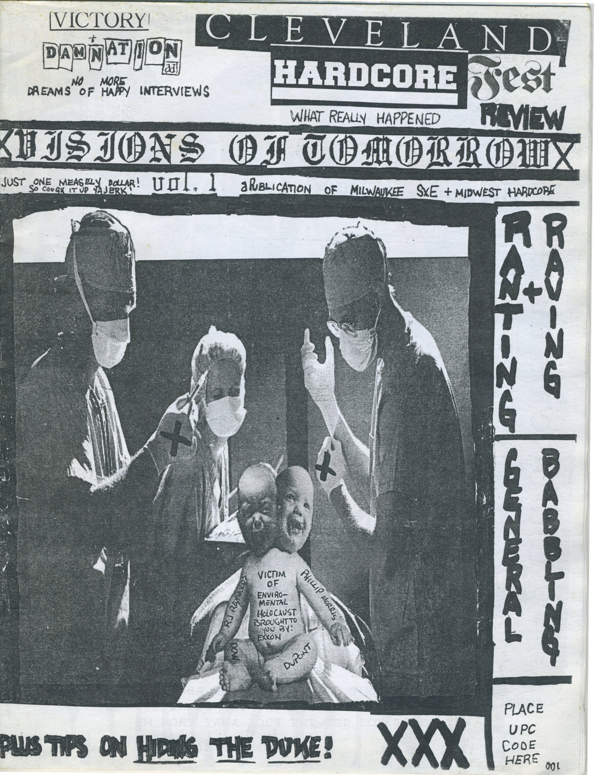 Vintage Visions Of Tomorrow &quot;Milwaukee Straight Edge&quot; Fanzine Issue #1