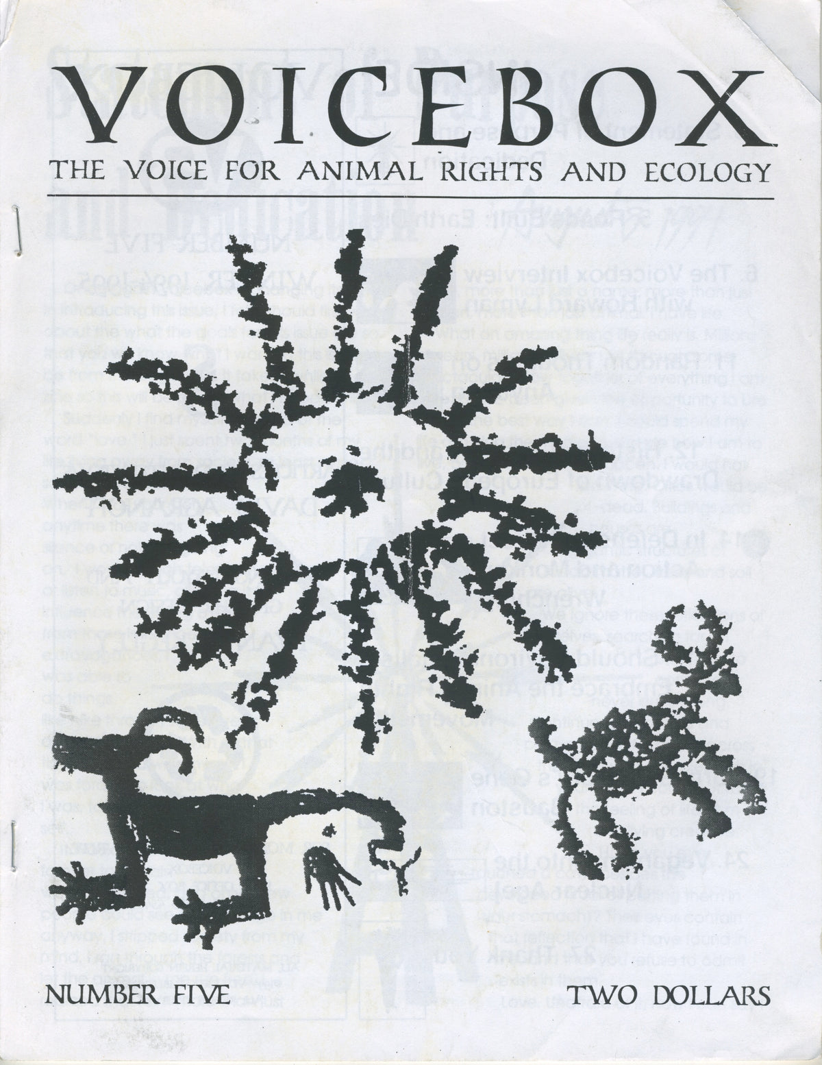 Vintage Voicebox &quot;Animal Right &amp; Ecology&quot; Fanzine Issue #5