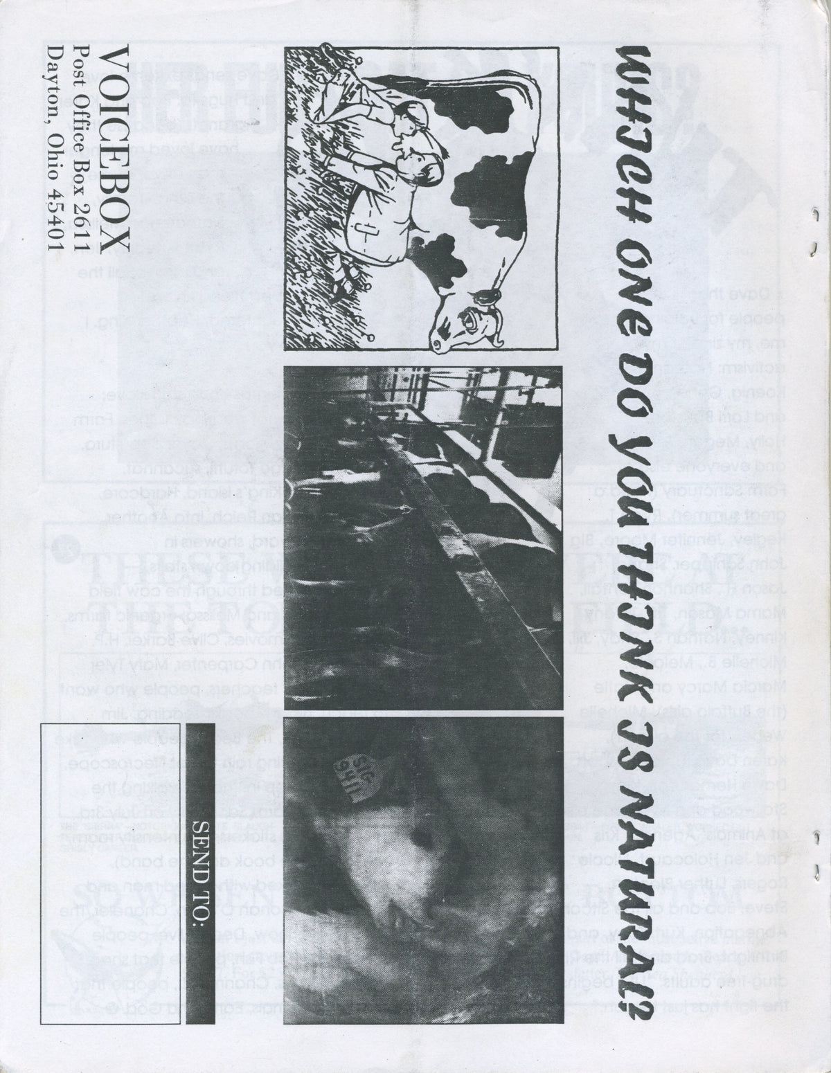 Vintage Voicebox &quot;Animal Right &amp; Ecology&quot; Fanzine Issue #5