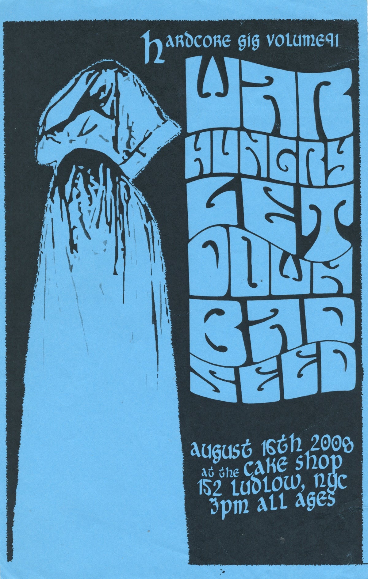 Vintage War Hungry Let Down "Bad Seed" Flyer