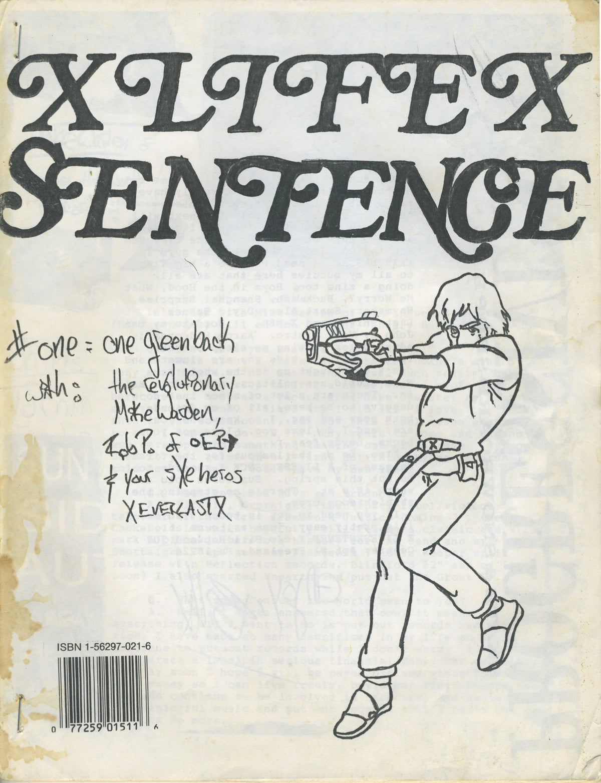 Vintage XLife SentenceX &quot;PAHC&quot; Straight Edge Fanzine Issue #1