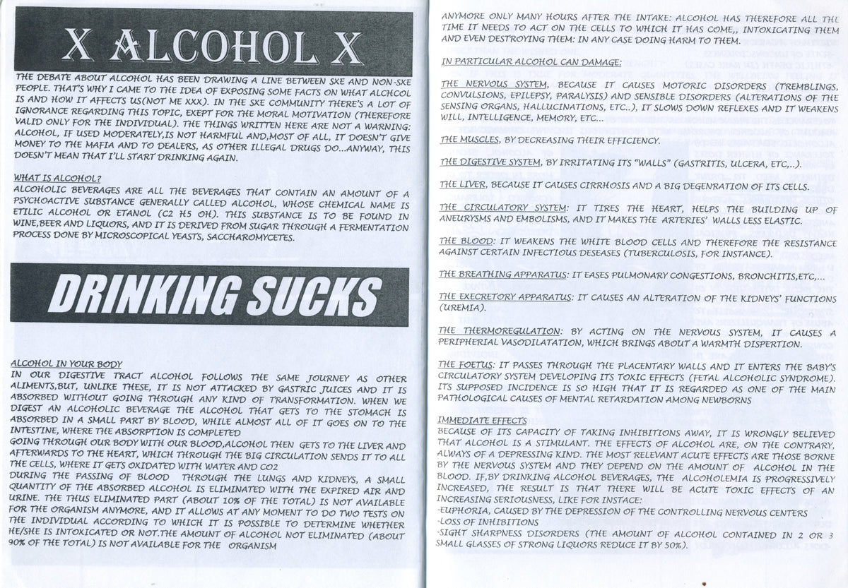 Vintage XPoint Of ViewX &quot;Straight Edge&quot; Fanzine