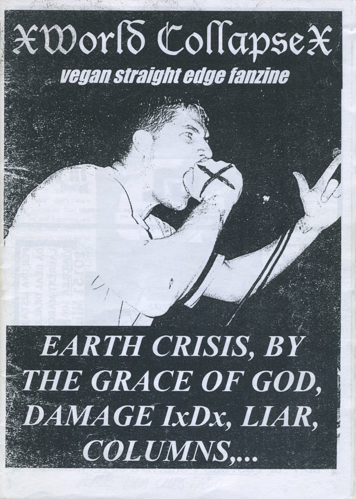 Vintage XWorld CollapseX &quot;Switzerland Vegan Straight Edge&quot; Fanzine Issue #1