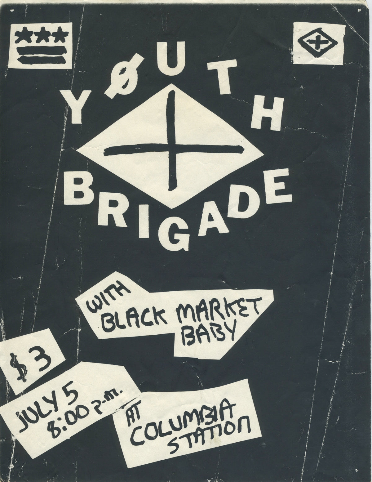 Vintage Youth Brigade + Black Market Baby "Columbia Station" Washington, DC Show Flyer - jointcustodydc